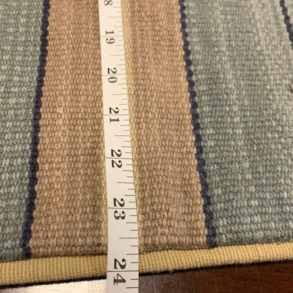 Pottery‎ Barn 24"X 24" Cotton Stripe Woven Pillowcase Case Only Zip Closure - Picture 7 of 9